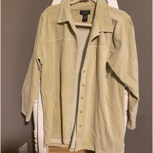 Suede Sage Button-down